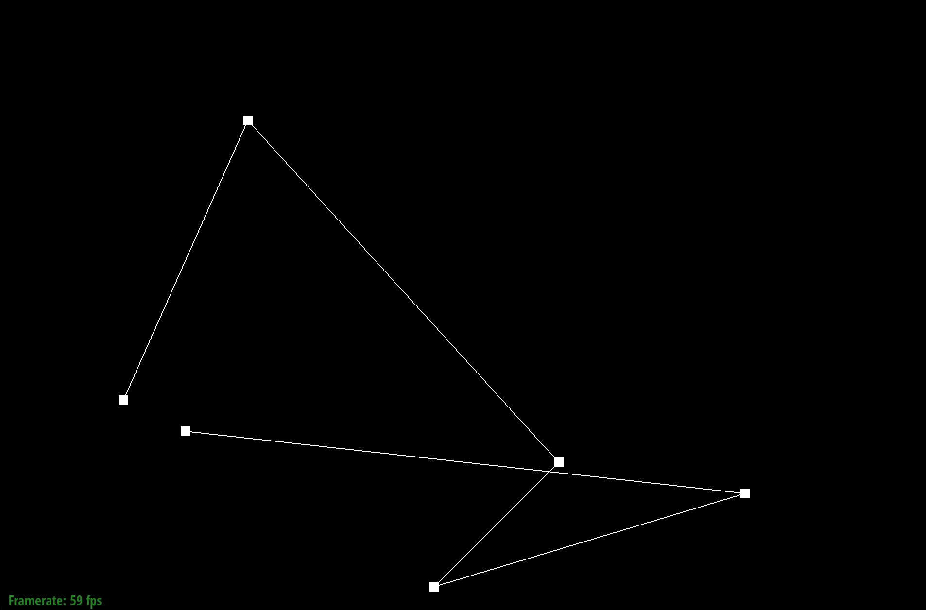 Bezier curve 1 step Casteljau