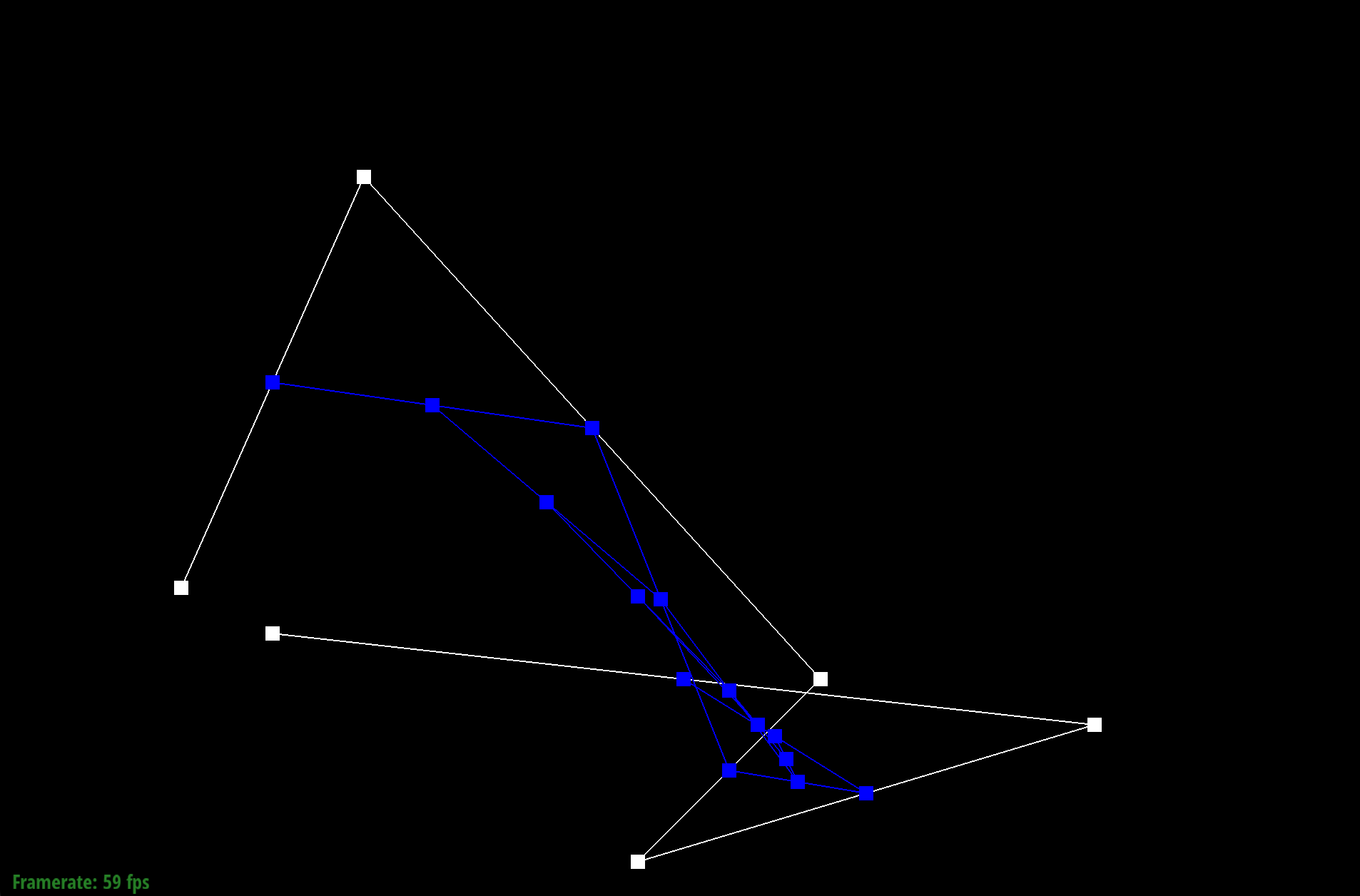 Bezier curve 5 step Casteljau