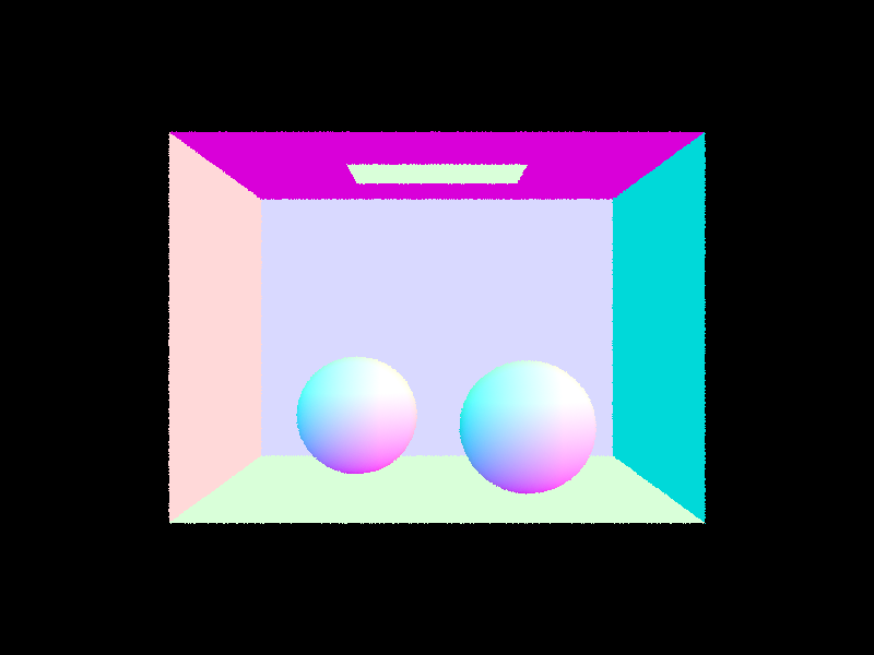 Sphere ray intersection render