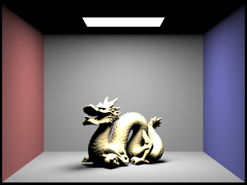 Dragon rendered with direct lighting