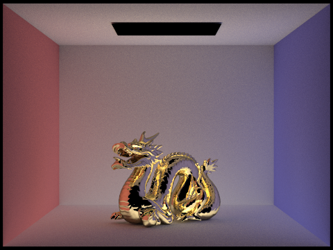 Dragon rendered with indirect lighting