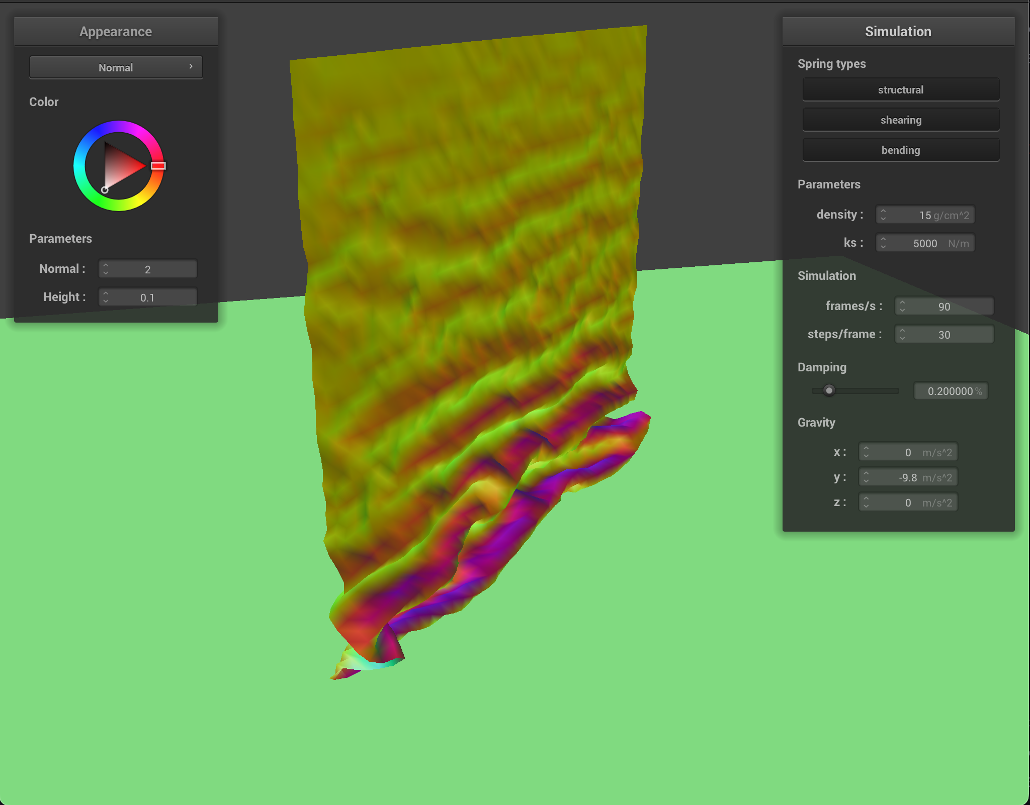 Self-collision at step: start